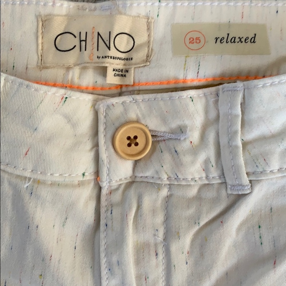 NWT Anthropologie Relaxed Chino Rainbow Pinstripe - Picture 2 of 4